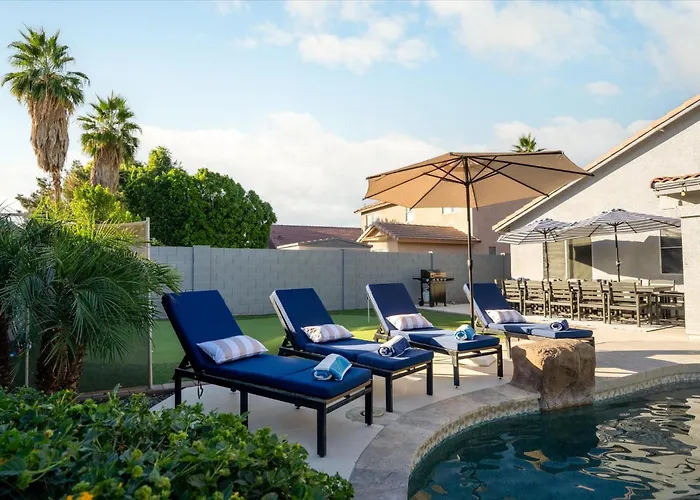 Water Slide, Cave Hot Tub, Game And Heated Pool Chandler
